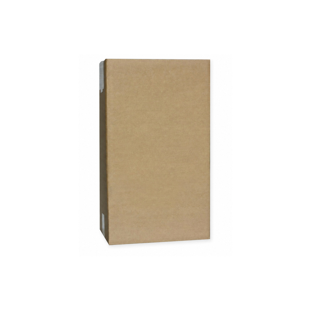 Aquariumsand Naturbeige, 0,1–0,4 mm, 25 kg: Geschlossener brauner Versandkarton vor weißem Hintergrund.