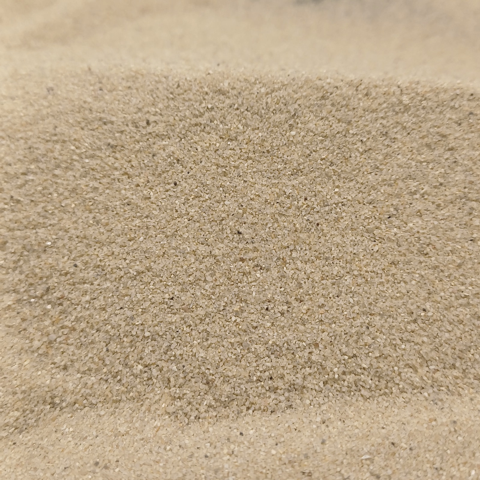 Aquariumsand Naturbeige, 0,1–0,5 mm, 6,3 kg: Kornstruktur an einer geschwungenen Sandwelle.