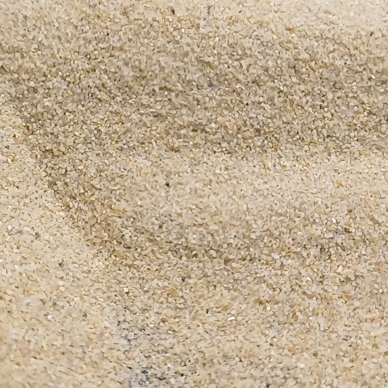 Aquariumsand Naturbeige, 0,2–0,7 mm, 10 kg: Kornstruktur an einer steileren Sandkante.