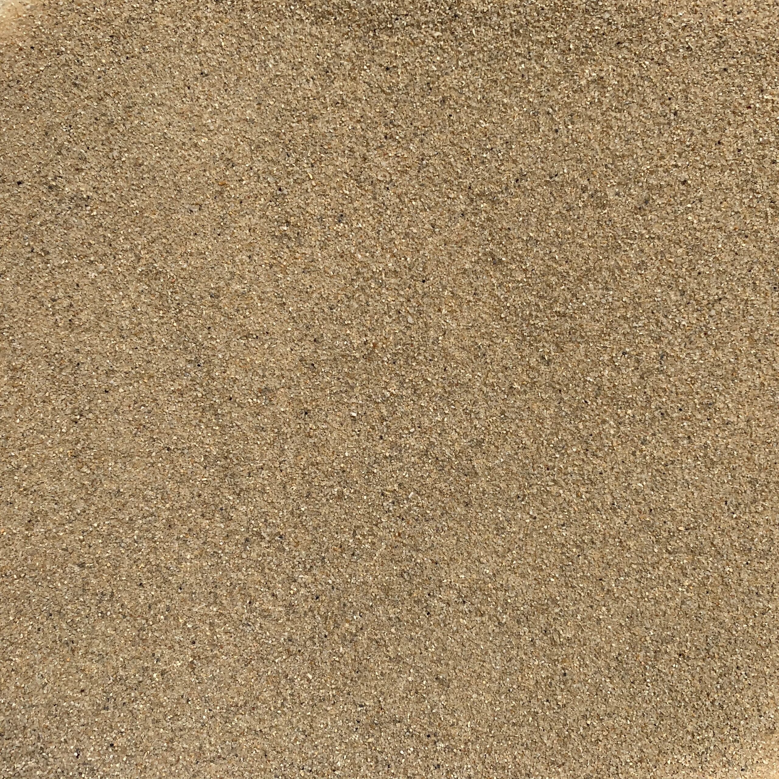 Aquariumsand Naturbeige, 0,1–0,6 mm, 25 kg: Übersicht der beigen Sandoberfläche.