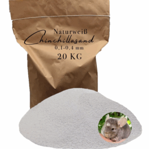 20 kg Chinchillasand weiß Badesand Staubbad Hamster Mäuse Ratten fein Fellpflege