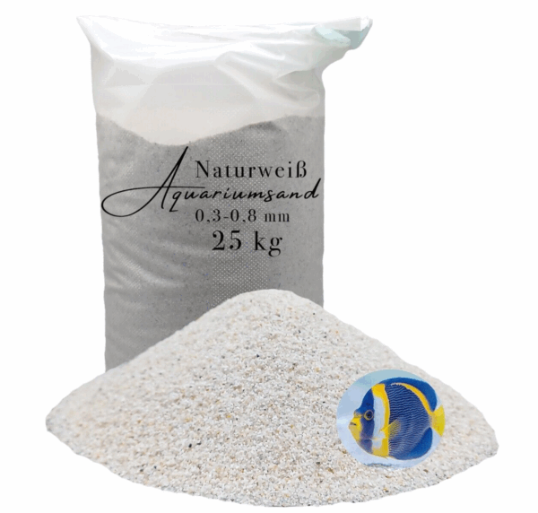 25 kg Aquariensand naturweiss Aquariumsand Aquarienkies Aquariumkies Bodengrund 145622289190