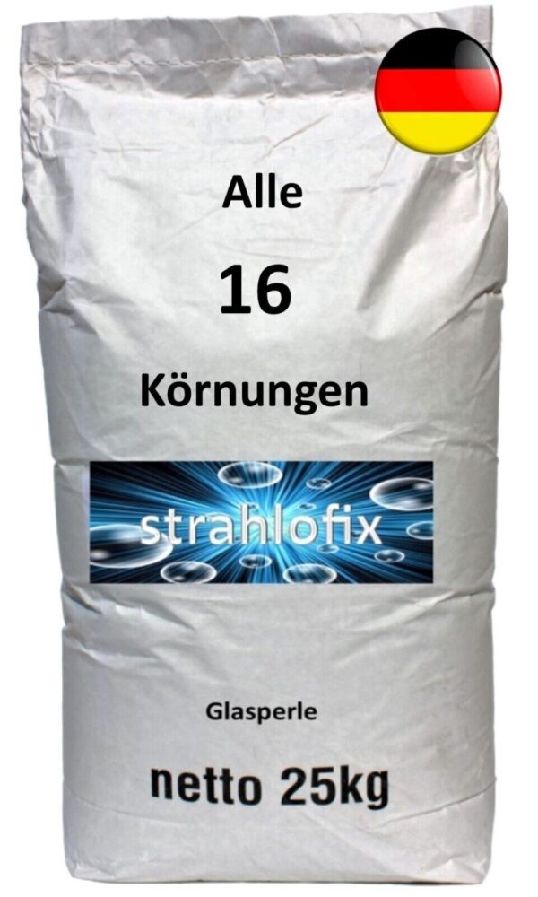 25 kg Strahlmittel Glasperlen Strahlglasperlen Glasstrahlen Sandstrahl Strahlgut