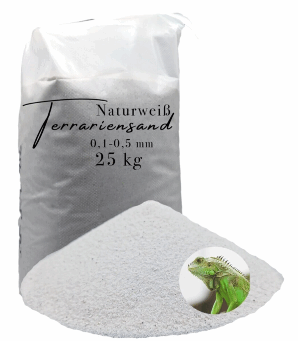 25 kg Terrariensand Terrariumsand naturweiss 01 05mm Bodengrund grabfaehig Sand 145634066520