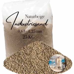 25 kg beiger Quarzsand Industriesand Kunstharz Einstreuung Füllsand 0,63-1,25mm