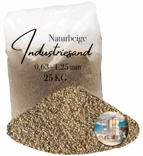 25 kg beiger Quarzsand Industriesand Kunstharz Einstreuung Fuellsand 063 125mm 145723533280