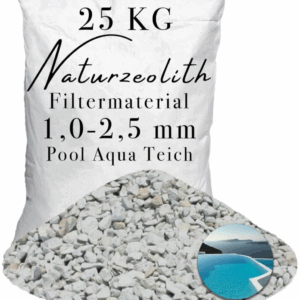 25kg Zeolith 1,0-2,5 mm Wasserfilterung für Pools Naturteiche Teichpumpen