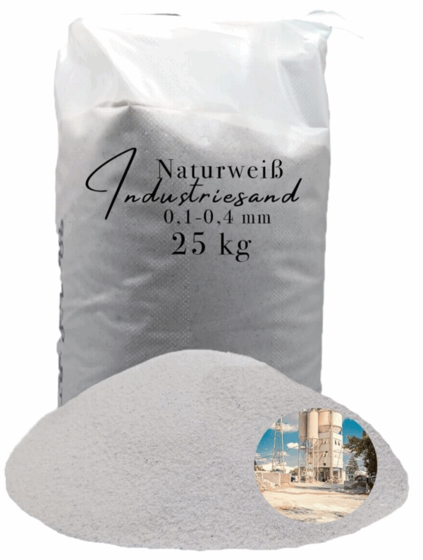 25kg weisser Industriesand Kristall Quarzsand Kunstharz Einstreuung Fuellsand Sand 145723183570