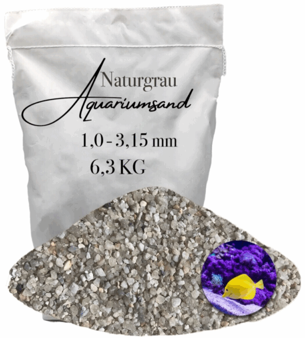 Aquariumsand Aquariumkies 10 315 mm Aquariensand Aquarienkies Bodengrund grau 145905444150