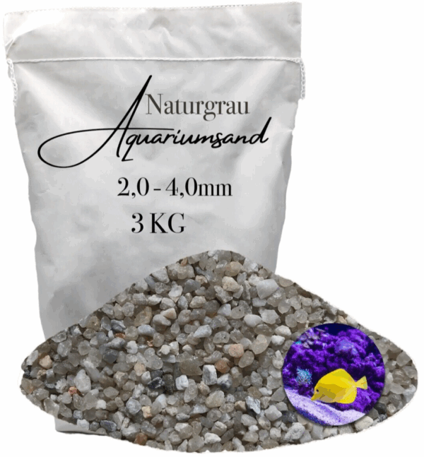 Aquariumsand Aquariumkies 20 40 mm Aquariensand Aquarienkies Bodengrund grau 145903486370