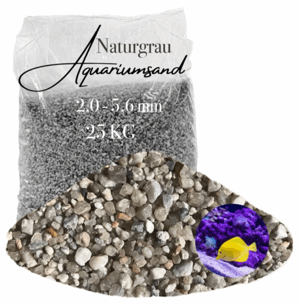 Aquariumsand Aquariumkies 20 56 mm Aquariensand Aquarienkies Bodengrund grau 145838783450