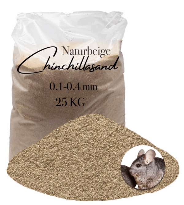 Chinchillasand Hamster natur 01 04mm 25kg Staubbad Badesand kantengerundet 145664125970