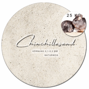 Chinchillasand weiß 0,1-0,3mm 25kg Badesand Staubbad Hamster fein Fellpflege
