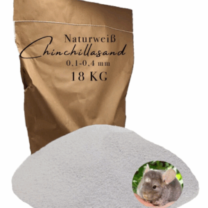 Chinchillasand weiss 18 kg Badesand Staubbad Hamster Maeuse Ratten fein Fellpflege 146399930700