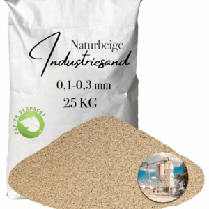 Industriesand für Kunstharz Einstreuung 25 kg beiger Quarzsand 0,1-0,3 mm fein