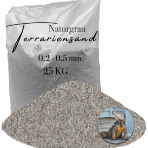 Terrariensand Terrariumsand Bodengrund grabfaehig Sand 25kg 02 05mm hellgrau 145840335520