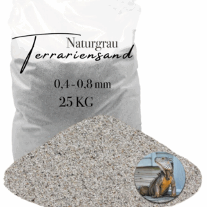 Terrariensand Terrariumsand Bodengrund grabfaehig Sand 25kg 04 08mm hellgrau 145840338080