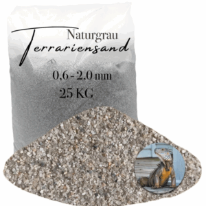 Terrariensand Terrariumsand Bodengrund grabfaehig Sand 25kg 06 20mm hellgrau 145840343480