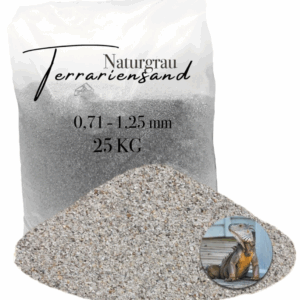 Terrariensand Terrariumsand Bodengrund grabfaehig Sand 25kg 071 125mm hellgrau 145840349440