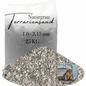 Terrariensand Terrariumsand Bodengrund grabfaehig Sand 25kg 10 315mm hellgrau 145840360220