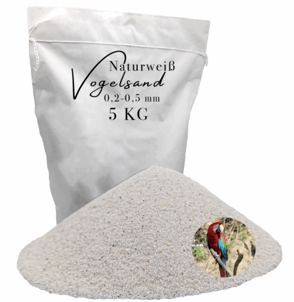 Vogelsand 02 05mm weiss 5 kg keimfrei ohne Zusatzstoffe wie Anis und Grit 145627192610