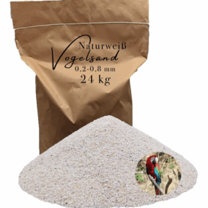 Vogelsand 02 08mm weiss keimfrei 24 kg ohne Zusatzstoffe wie Anis und Grit 146399930860