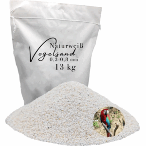 Vogelsand 13 kg 03 08mm weiss keimfrei ohne Zusatzstoffe wie Anis und Grit 146399930780
