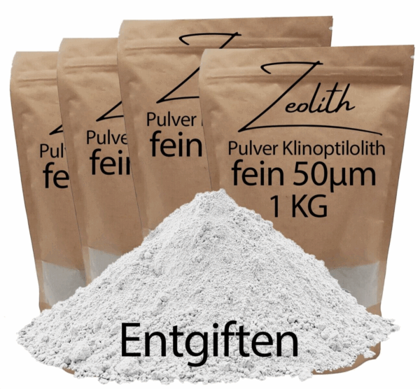 1 KG x 4 mal entgiften Zeolith Klinoptilolith fein 50m Pulver Vulkanmineral 145842282641