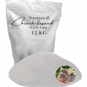 12 kg Chinchillasand weiß Badesand Staubbad Hamster Mäuse Ratten fein Fellpflege
