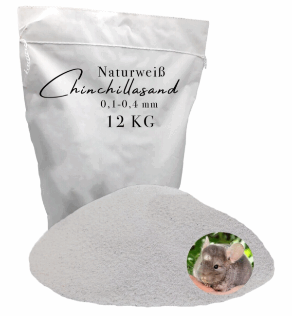 12 kg Chinchillasand weiß Badesand Staubbad Hamster Mäuse Ratten fein Fellpflege