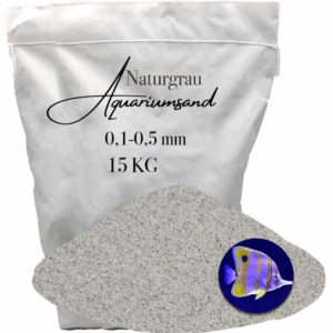 15 KG Aquariumsand Aquariumkies 0,1-0,5mm Aquariensand Bodengrund grau Quarzsand
