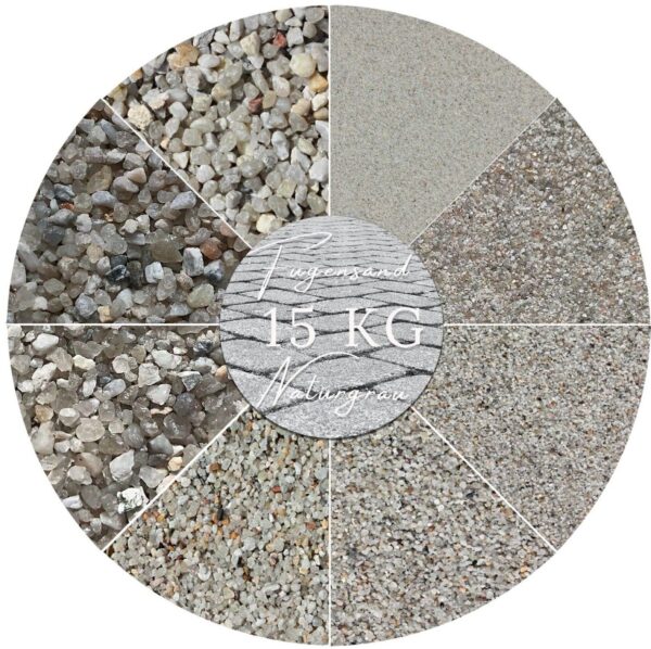 15kg hellgrauer trockener Fugensand Einkehrsand Pflasterfugensand verfugen Fuge