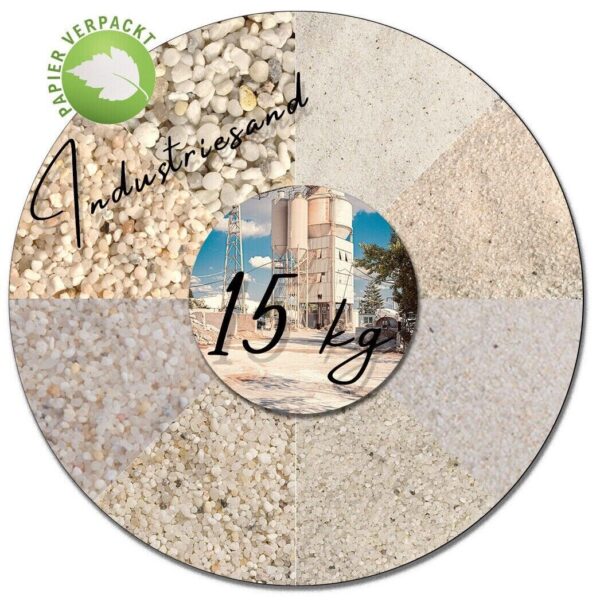 15kg weisser Kristall Quarzsand Industriesand Kunstharz Einstreuung Fuellsand Sand 145147587721
