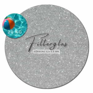 20 kg Filterglas 0,6-0,8 mm für Sandfilteranlagen Filtermaterial Pool rund