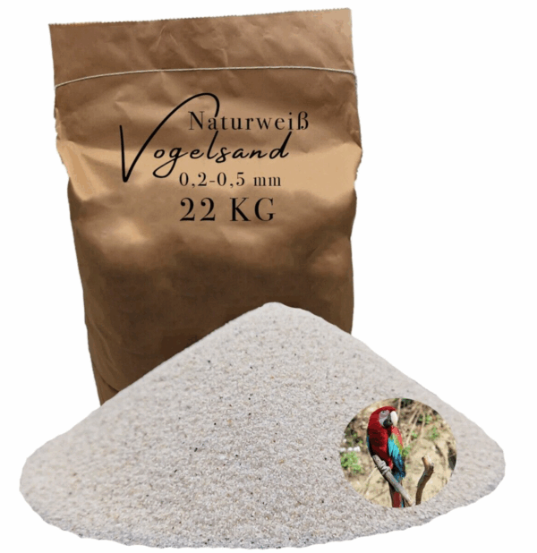 22 kg Vogelsand 02 05mm weiss keimfrei ohne Zusatzstoffe Anis Grit Bodengrund 146399930761