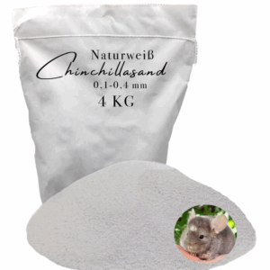4 kg Chinchillasand weiß Badesand Staubbad Hamster Mäuse Ratten fein Fellpflege
