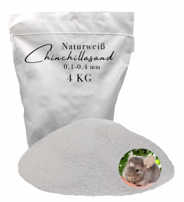 4 kg Chinchillasand weiss Badesand Staubbad Hamster Maeuse Ratten fein Fellpflege 145629169761