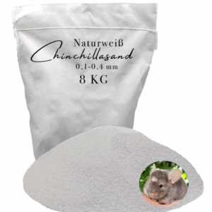 8 kg Chinchillasand weiß Badesand Staubbad fein Hamster Mäuse Ratten Fellpflege
