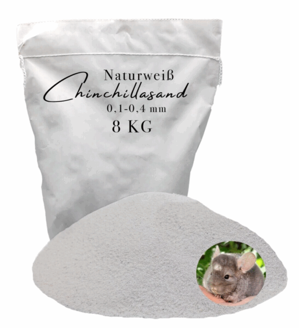 8 kg Chinchillasand weiss Badesand Staubbad fein Hamster Maeuse Ratten Fellpflege 145629172571
