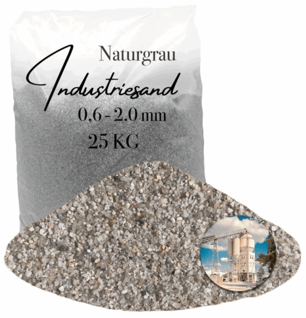 Industriesand Kunstharz Epoxid 25 kg grau Quarzsand fuer Einstreuung 06 20 mm 145844172151