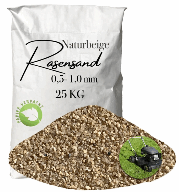 Rasensand Gartensand 25 kg Quarzsand fuer Rasenerde Bodenverbesserung Papiersack 145765755511
