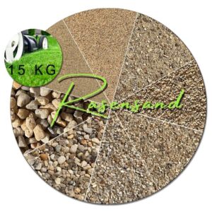 Rasensand Gartensand  Quarzsand für Rasenerde Bodenverbesserung Papiersack 15kg