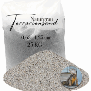 Terrariensand Terrariumsand Bodengrund grabfaehig Sand 25kg 063 125mm hellgrau 145840346821