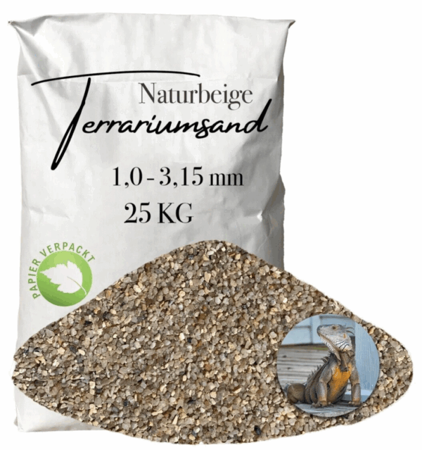 Terrariensand Terrariumsand naturbeige 10 315mm grabfaehig Sand Bodengrund 25kg 145825438031