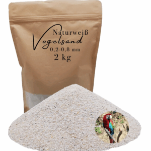 Vogelsand 02 08mm weiss keimfrei 2 kg ohne Zusatzstoffe wie Anis und Grit 146399930801