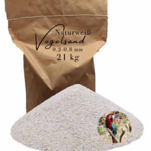 Vogelsand 02 08mm weiss keimfrei 21 kg ohne Zusatzstoffe wie Anis und Grit 146399930831