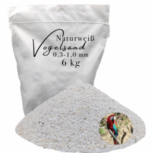 Vogelsand 03 10mm weiss keimfrei ohne Zusatzstoffe wie Anis und Grit 6 kg 146399930851
