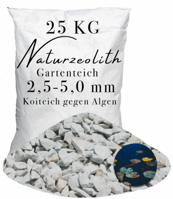 Zeolith fuer Garten Teich 25 50 mm Wasserverbesserer Teichpflege Teichfilter 145739197011