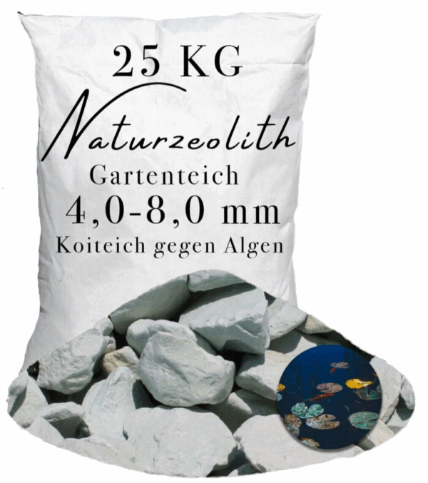 Zeolith fuer Garten Teich 40 80 mm Wasserverbesserer Teichpflege Teichfilter 145739201681