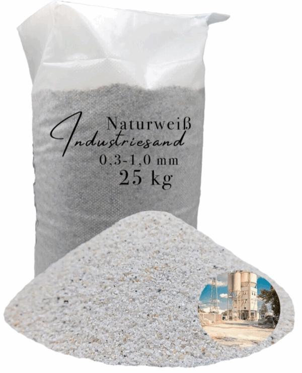 weisser Kunstharz Industriesand Einstreuung Kristall Quarzsand Fuellsand Sand 25kg 145723201481